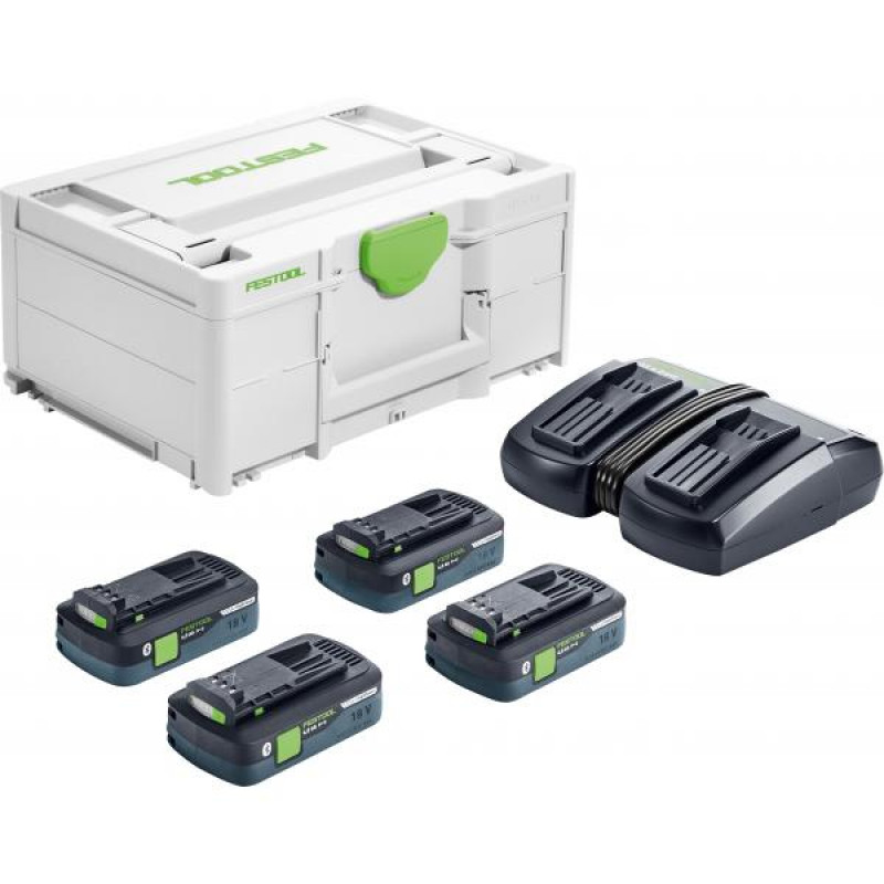 Комплект блока питания SYS 18V 4x4,0/TCL 6 DUO, Festool