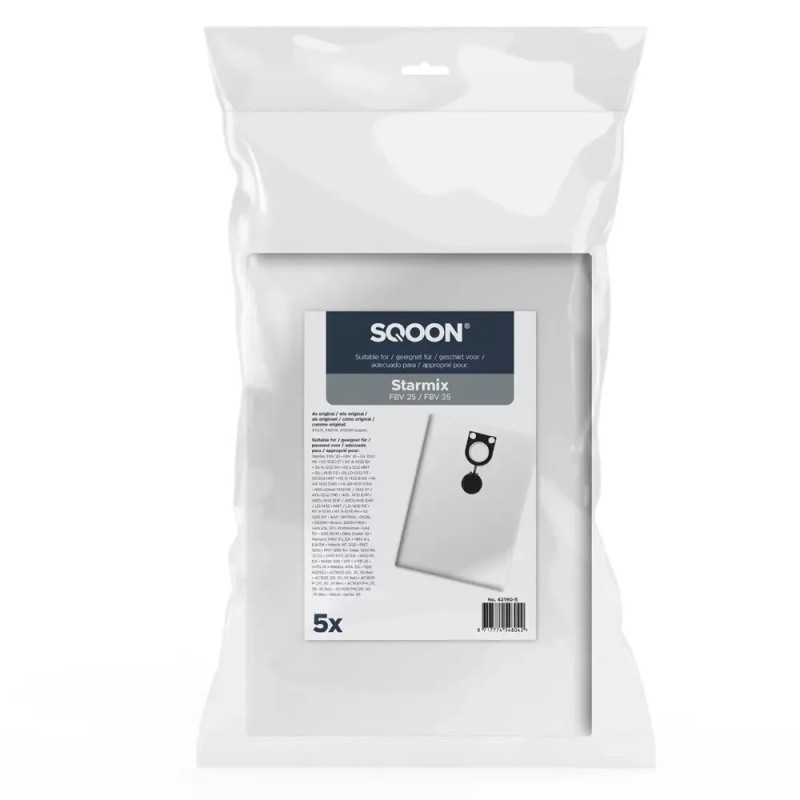 Putekļu maisi x5 Starmix FBV 25/35, Bosch GAS 25 L, SQOON