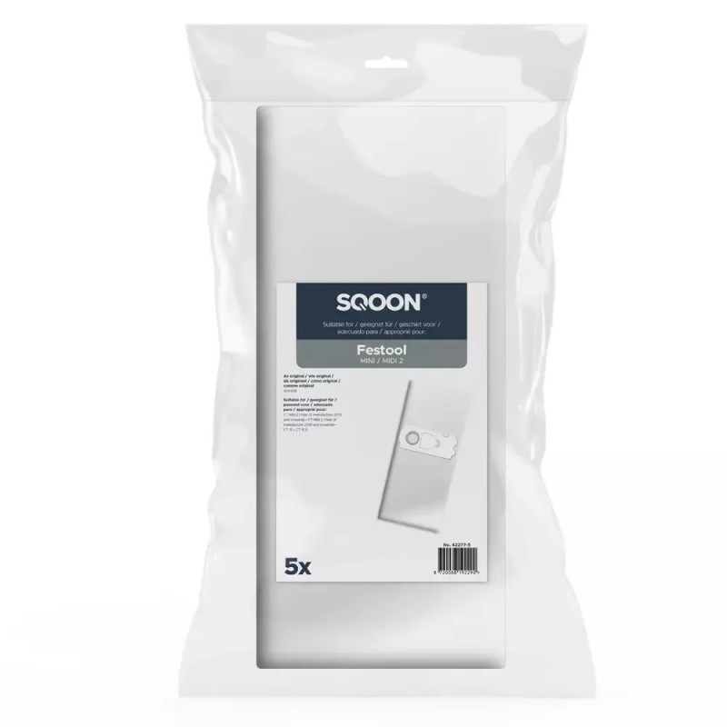 Putekļu maisi x5 Festool MINI / MIDI 2, SQOON