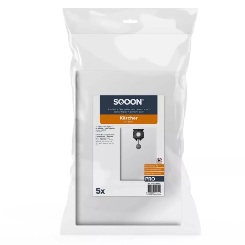 Putekļu maisi x5 Kärcher NT30/1 sērijai PRO, SQOON