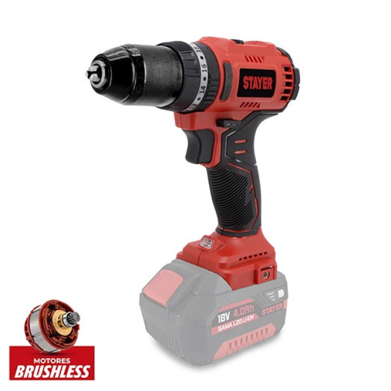 Аккумуляторная ударная дрель-шуруповёрт PBL 50 L2022 PK BRUSHLESS, Stayer