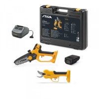 Akumulatoru zaru knaibles SC 100e Kit(zāģis+šķēres), Stiga